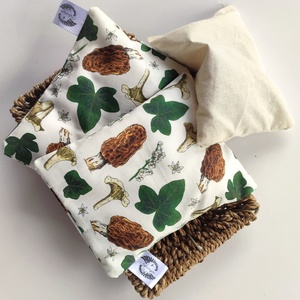 Cseresznyemag párna kucsmagomba-rókagomba mintával - szépségápolás - egészségmegőrzési kellékek - Meska.hu