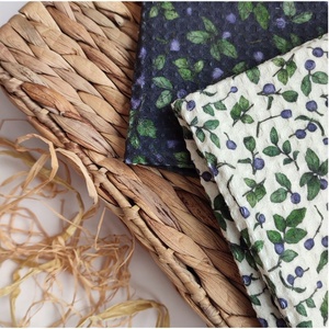 Kéztörlő kendő - áfonya, beige- M - otthon & életmód - konyhafelszerelés, tálalás - konyhai textil - konyharuha & törlőkendő - Meska.hu