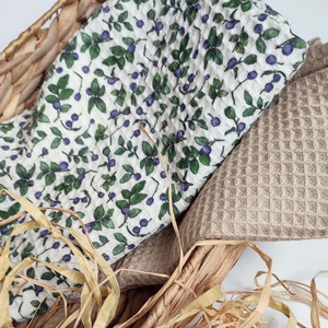 Kéztörlő kendő - áfonya, beige- M, Otthon & Életmód, Konyhafelszerelés, tálalás, Konyhai textil, Konyharuha & Törlőkendő, Fotó, grafika, rajz, illusztráció, Varrás, MESKA