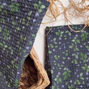 Kéztörlő kendő - áfonya, lila- S - otthon & életmód - konyhafelszerelés, tálalás - konyhai textil - konyharuha & törlőkendő - Meska.hu