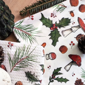 Asztali futó - Téli erdő - kis méret - otthon & életmód - konyhafelszerelés, tálalás - tálalás - tálalás - Meska.hu