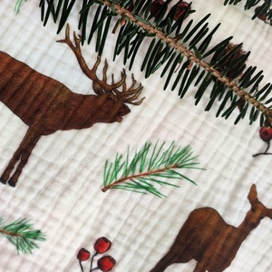 Babakendő, textilpelus - Téli szarvasok - M méret - otthon & életmód - babaszoba, gyerekszoba - Meska.hu