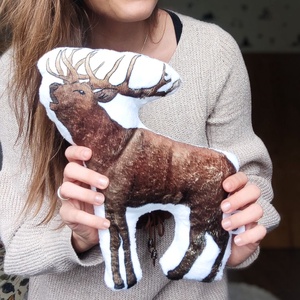 Szarvas formapárna - otthon & életmód - babaszoba, gyerekszoba - babaszoba, gyerekszoba - Meska.hu