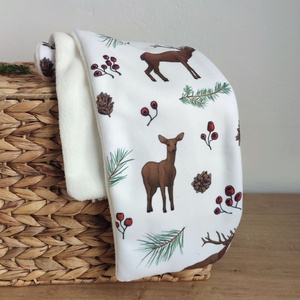 Gyermek sál - téli szarvasok - ruha & divat - sál, sapka, kendő - sál - Meska.hu