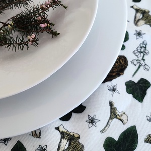 Asztali futó - kucsmagomba-rókagomba - nagy méret - otthon & életmód - konyhafelszerelés, tálalás - tálalás - tálalás - Meska.hu