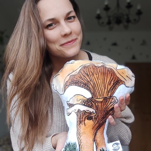 Rókagomba formapárna - otthon & életmód - lakástextil - párna & párnahuzat - forma párna - Meska.hu