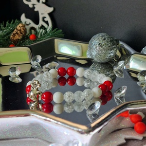 Hegyikristály és jáde karkötő , Ékszer, Karkötő, Ásványkarkötő, Ékszerkészítés, MESKA