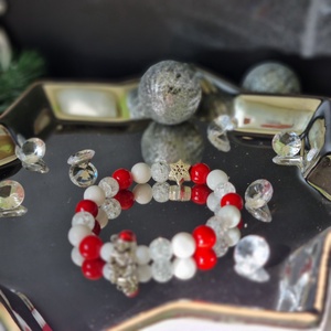 Mackós, hópelyhes gyermek karkötő  - ékszer - karkötő - ásványkarkötő - Meska.hu