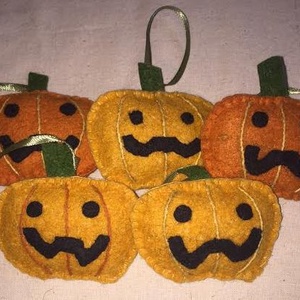 Őszi tök díszek, Otthon & Életmód, Dekoráció, Halloween, Halloweeni dekoráció, Hímzés, Varrás, MESKA