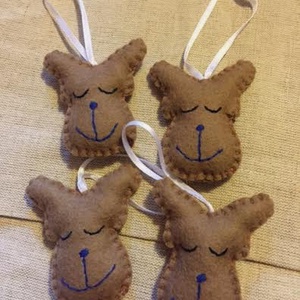 Mini rénszarvasok, Karácsony, Karácsonyi lakásdekoráció, Karácsonyfadíszek, Varrás, MESKA