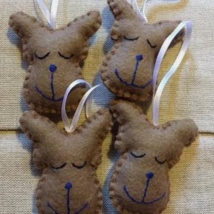 Mini rénszarvasok - karácsony - karácsonyi lakásdekoráció - karácsonyfadíszek - Meska.hu