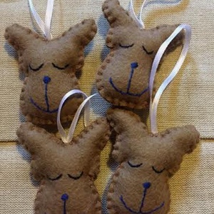 Mini rénszarvasok - karácsony - karácsonyi lakásdekoráció - karácsonyfadíszek - Meska.hu