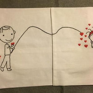 Pár párna - valentin napra, esküvőre - Meska.hu