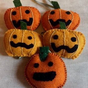  Őszi tökdíszek, Haloween tökök, Otthon & Életmód, Dekoráció, Halloween, Halloweeni ajtódíszek és ablakdíszek, Hímzés, Varrás, MESKA