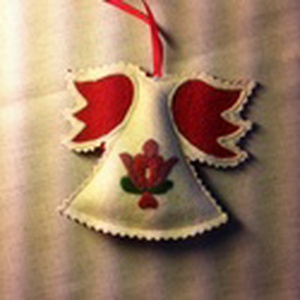 Filc angyalkák (6db) - karácsony - karácsonyi lakásdekoráció - karácsonyfadíszek - Meska.hu