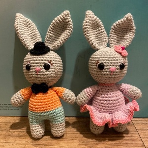 Húsvéti fiú nyuszi amigurami technikával - játék & sport - plüssállat & játékfigura - nyuszi - Meska.hu