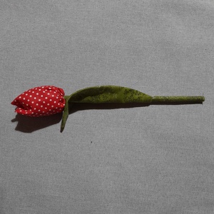 Textil tulipán ( pöttyös), Otthon & Életmód, Dekoráció, Virágdísz és tartó, Csokor & Virágdísz, Varrás, Virágkötés, MESKA