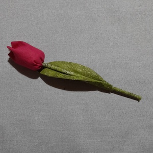 Textil tulipán ( 1szál piros) - Meska.hu