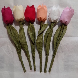 Nőnapi textil tulipánok, Otthon & Életmód, Dekoráció, Virágdísz és tartó, Csokor & Virágdísz, Varrás, Virágkötés, MESKA