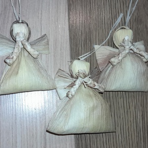 Kukorica csuhé angyalkák karácsonyfadísznek - Meska.hu