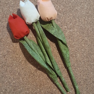 Textil tulipán (3szál), Otthon & Életmód, Virágdekoráció, Virágok, Szálas virág, Varrás, MESKA