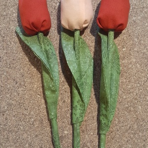 Textil tulipán ( 3szál), Otthon & Életmód, Virágdekoráció, Virágok, Szálas virág, , MESKA