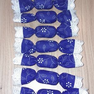 Textil szaloncukor,  kékfestő - Meska.hu