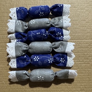 Kék - Szürke Kékfestő textil szaloncukor - Meska.hu