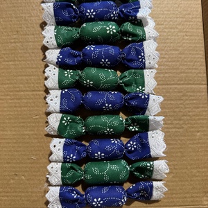 Kék zöld Kékfestő textil szaloncukor - Meska.hu
