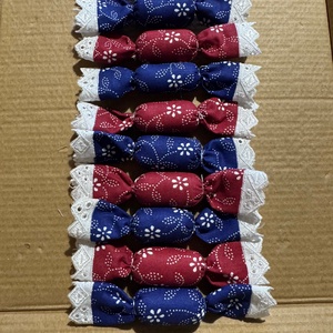 Kék-Bordó kékfestő textil szaloncukor - Meska.hu