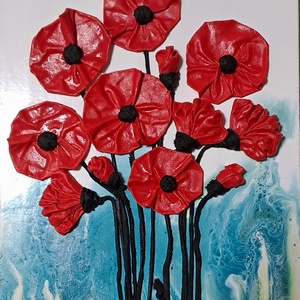 Pipacsok, 20x30cm - Meska.hu