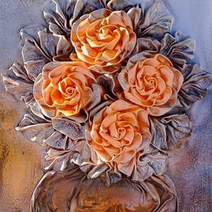 Rózsák vázában, 20x30cm, Otthon & Életmód, Dekoráció, Kép & Falikép, 3d képek, , MESKA