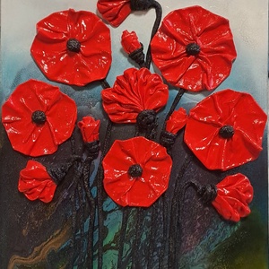 Pipacsok, 20x30cm - Meska.hu