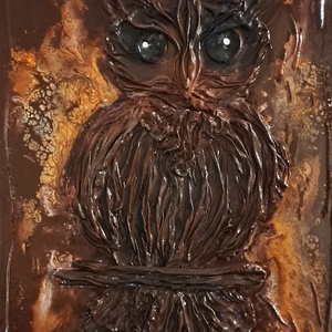 Bagoly, 40x50cm, Otthon & Életmód, Dekoráció, Kép & Falikép, 3d képek, , MESKA