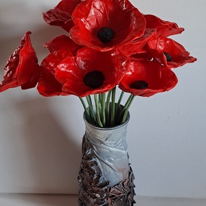 Pipacsok szálban - otthon & életmód - dekoráció - virágdísz és tartó - csokor & virágdísz - Meska.hu