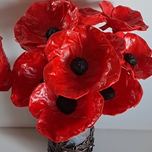 Pipacsok szálban - otthon & életmód - dekoráció - virágdísz és tartó - csokor & virágdísz - Meska.hu