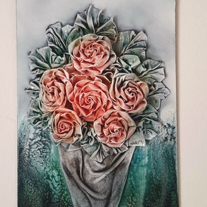 Rózsák vázában - otthon & életmód - dekoráció - kép & falikép - 3d képek - Meska.hu