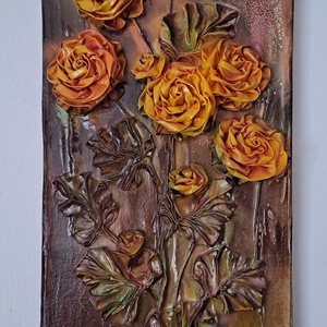 Sárga rózsák, Otthon & Életmód, Dekoráció, Kép & Falikép, 3d képek, Újrahasznosított alapanyagból készült termékek, MESKA