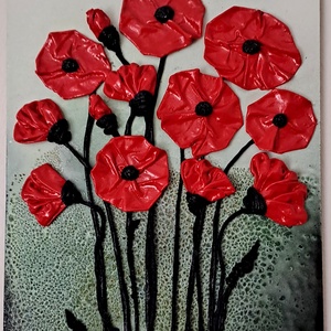 Pipacsok, 20x30cm - Meska.hu