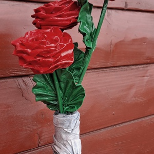 3 szál rózsa vázában - otthon & életmód - dekoráció - asztal és polc dekoráció - asztaldísz - Meska.hu