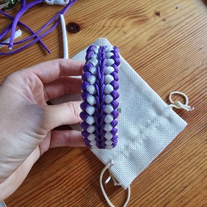 Paracord 3 színű karkötők fém seklivel - Meska.hu