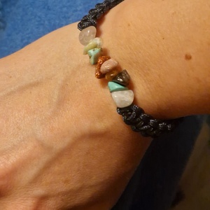 Ásványos karkötő - ékszer - karkötő - fonott karkötő - Meska.hu