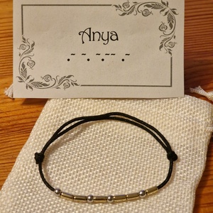 Morse karkötő egyedi felirattal, Ékszer, Karkötő, Bogyós karkötő, Ékszerkészítés, MESKA