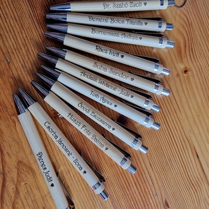 Gravírozott bambusz toll, Otthon & Életmód, Papír, írószer, Ceruza & Toll, Famegmunkálás, MESKA