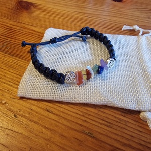 Csakra karkötő, Ékszer, Karkötő, Fonott karkötő, Csomózás, MESKA