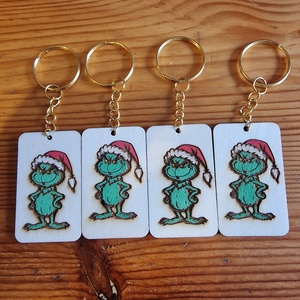 Grincs kulcstartók , Táska & Tok, Kulcstartó & Táskadísz, Kulcstartó, Famegmunkálás, MESKA