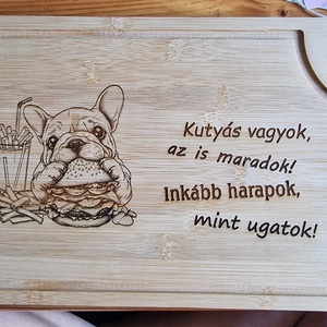 Francia bulldog vágódeszka, Otthon & Életmód, Konyhafelszerelés, tálalás, Sütés, főzés, Vágódeszka, Famegmunkálás, MESKA