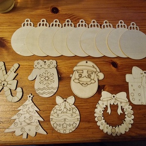 Karácsonyi fa díszek 2db/csomag - karácsony - karácsonyi lakásdekoráció - karácsonyfadíszek - Meska.hu