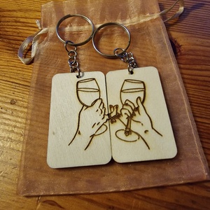 Boros szerelmes és barátság kulcstartó - táska & tok - kulcstartó & táskadísz - kulcstartó - Meska.hu