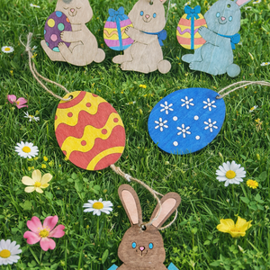 Húsvéti nyuszi és tojás díszek - Meska.hu